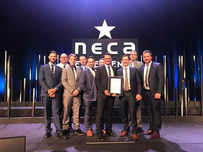 Staff at the 2017 NECA Excellence Awards